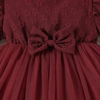 Dječja pletena haljina s dugim rukavima i princes krojem; glavna tkanina 100% poliester; podstava 100% poliester; pogodna za uzrast 1–3 godine