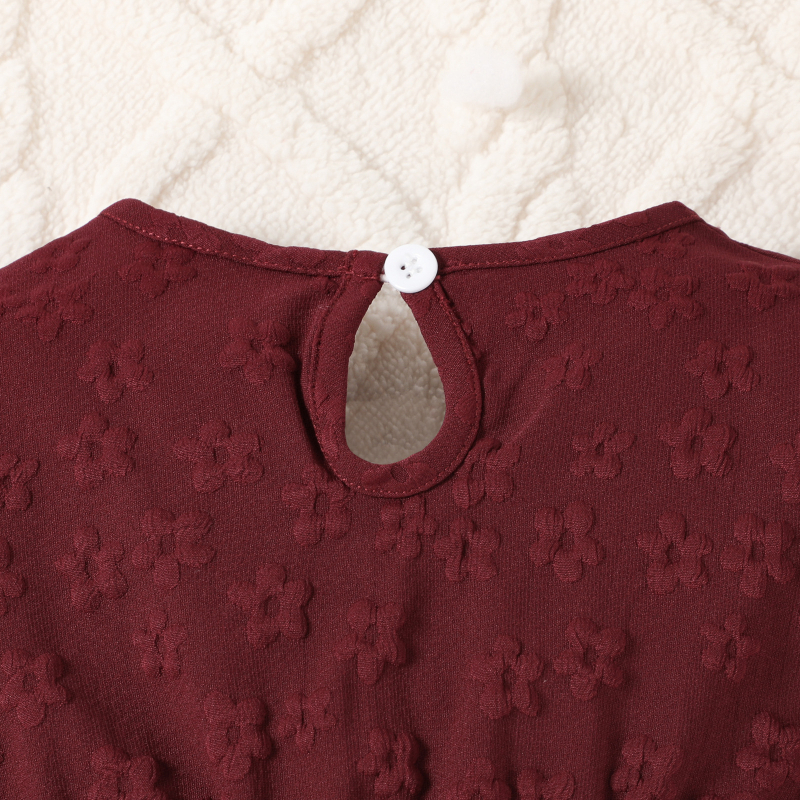 Dječja pletena haljina s dugim rukavima i princes krojem; glavna tkanina 100% poliester; podstava 100% poliester; pogodna za uzrast 1–3 godine