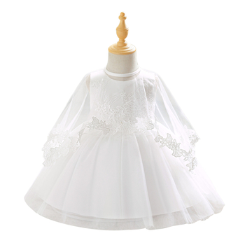 Kūdikių suknelė 1–3 metų – nėrinių siuvinėjimas, krikšto suknelė su šalu, poliesteris 65% / pamušalas 35% medvilnė