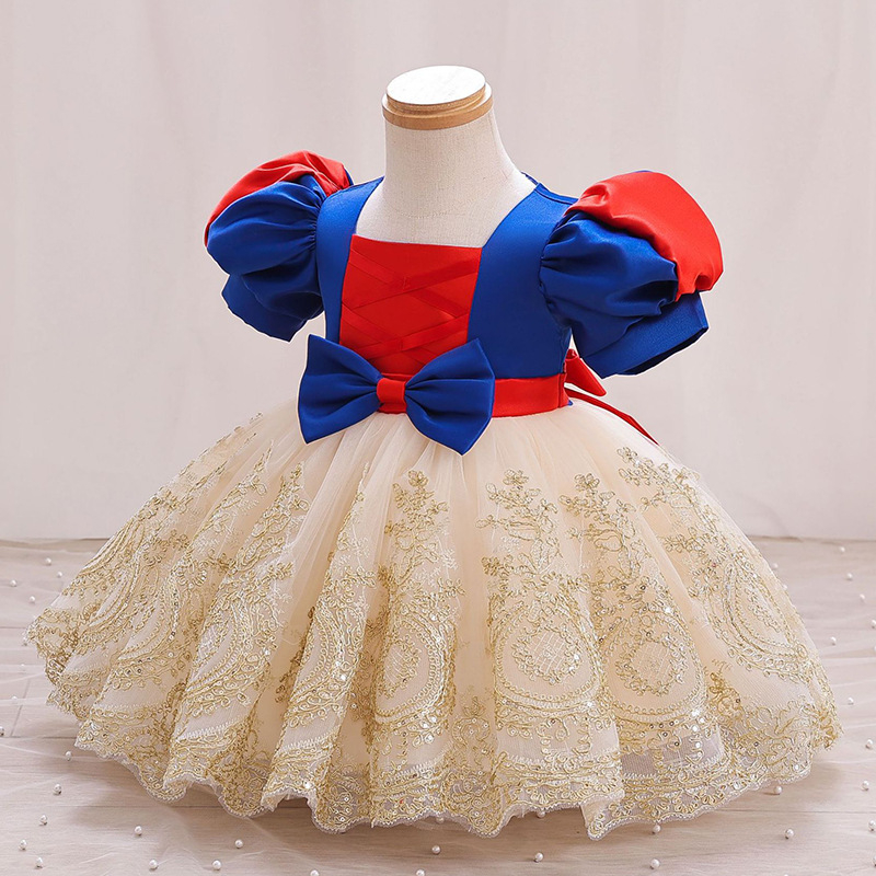 Vaikų princesės suknelė – poliesterio audinys, 3–8 metai, pavasaris/ruduo, princesės stilius