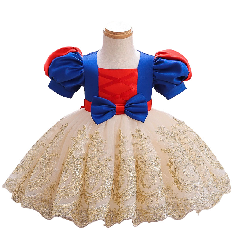 Vaikų princesės suknelė – poliesterio audinys, 3–8 metai, pavasaris/ruduo, princesės stilius