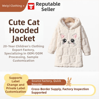 Tüdrukutele talvine kapuutsiga fleece komplekt – pullover pikkade kätega, polüestri vooder, armas stiil, 1–3-aastastele