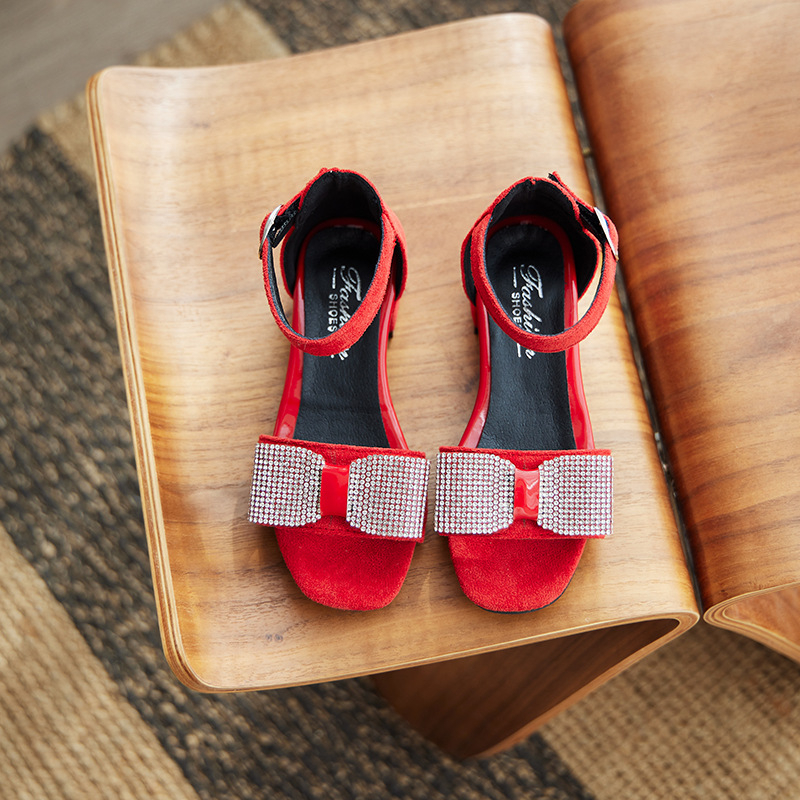 Princesių sandalai mergaitei – Velcro užsegimas, guminė padas, amžius 1–12 metų