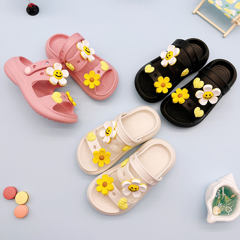 Baixintong Vaikiškos sandalų su animaciniu saulėgrąža – EVA viršus ir padas, dvigubas dirželis, 7–16 metų, 2025 m. pavasaris