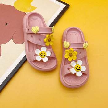 Baixintong Vaikiškos sandalų su animaciniu saulėgrąža – EVA viršus ir padas, dvigubas dirželis, 7–16 metų, 2025 m. pavasaris