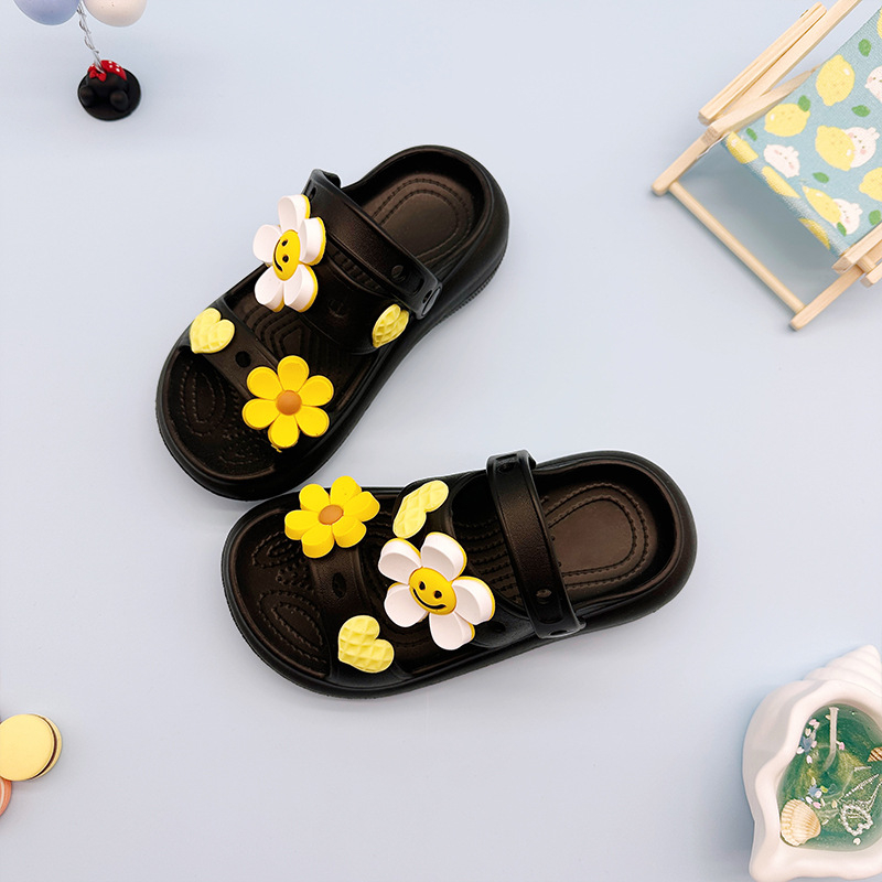 Baixintong Vaikiškos sandalų su animaciniu saulėgrąža – EVA viršus ir padas, dvigubas dirželis, 7–16 metų, 2025 m. pavasaris