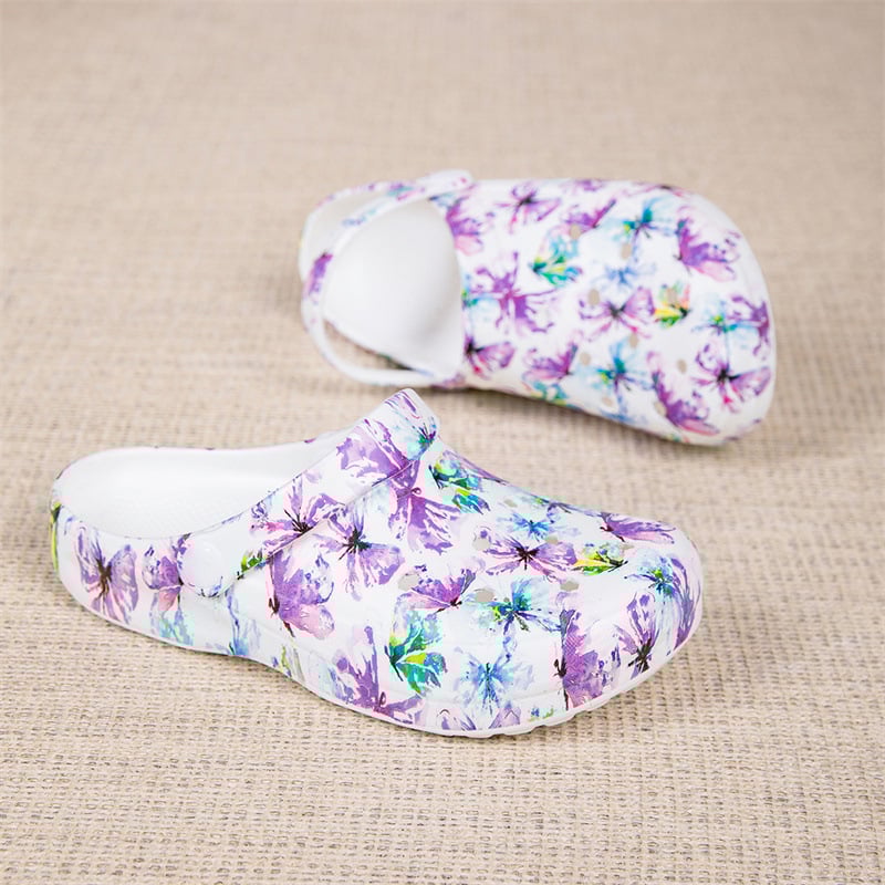 Unisex EVA basutės su perforacijomis — Personalizuojamos jūsų paveikslėliu, EVA viršutinė dalis ir padas, pado storis 1.5–3.5 cm, kvėpuojančios, neslidžios