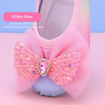 Vaikų baleto bateliai mergaitėms — lengvi šokio bateliai su sintetinės odos viršutine dalimi ir kompozito padu