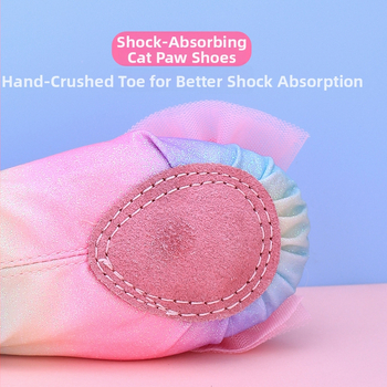 Vaikų baleto bateliai mergaitėms — lengvi šokio bateliai su sintetinės odos viršutine dalimi ir kompozito padu