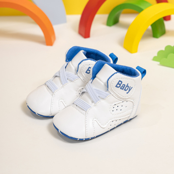 Kūdikio berniukui sportbačiai su elastine juosta – PU viršus, kvėpuojantys, neslidūs, žemas profilis, 12–36 mėnesių