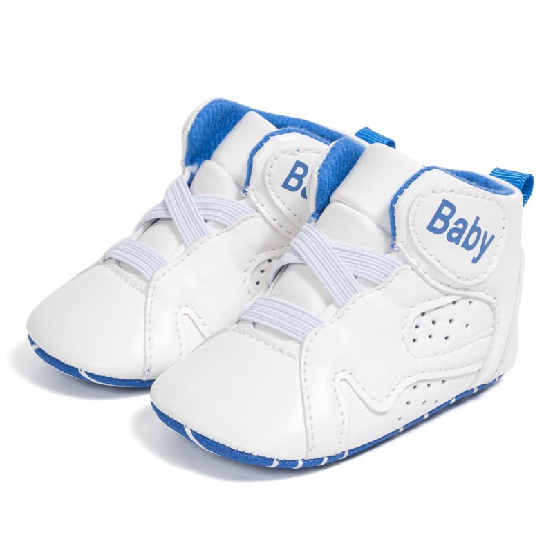 Kūdikio berniukui sportbačiai su elastine juosta – PU viršus, kvėpuojantys, neslidūs, žemas profilis, 12–36 mėnesių