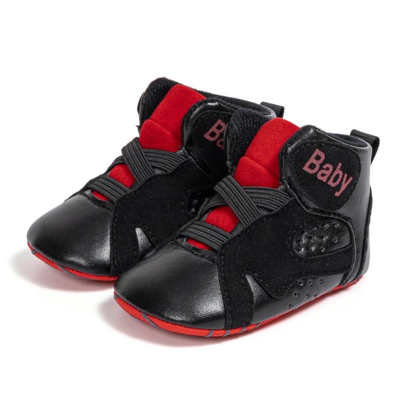 Kūdikio berniukui sportbačiai su elastine juosta – PU viršus, kvėpuojantys, neslidūs, žemas profilis, 12–36 mėnesių