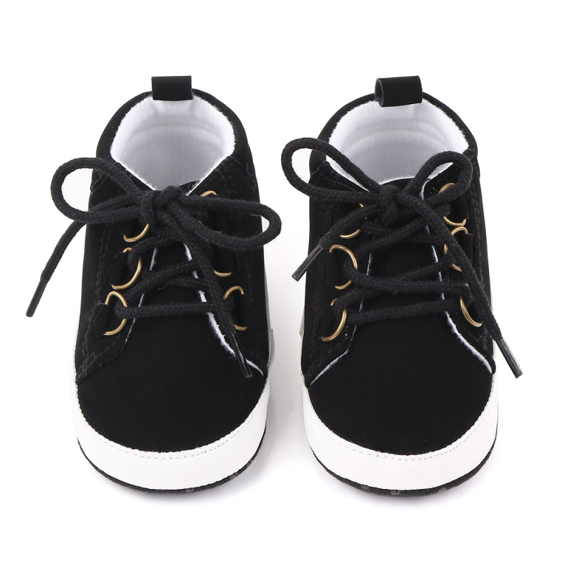 Kūdikių aukšto viršaus bateliai, minkšta neslidžia pada, priekinė sagtis, dirbtinis PU viršus, amžius 12-36 mėnesiai