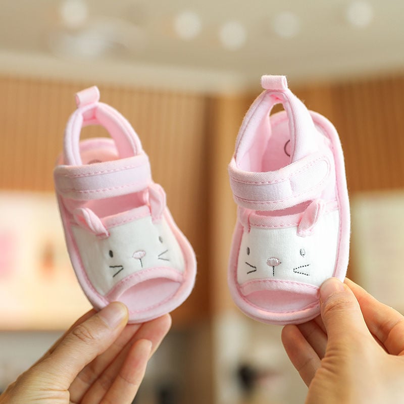 Kūdikių bateliai - Minkštosios sandalai, anti-slip, viršutinė medžiaga iš medvilnės, vasara, 12-36 mėnesiai