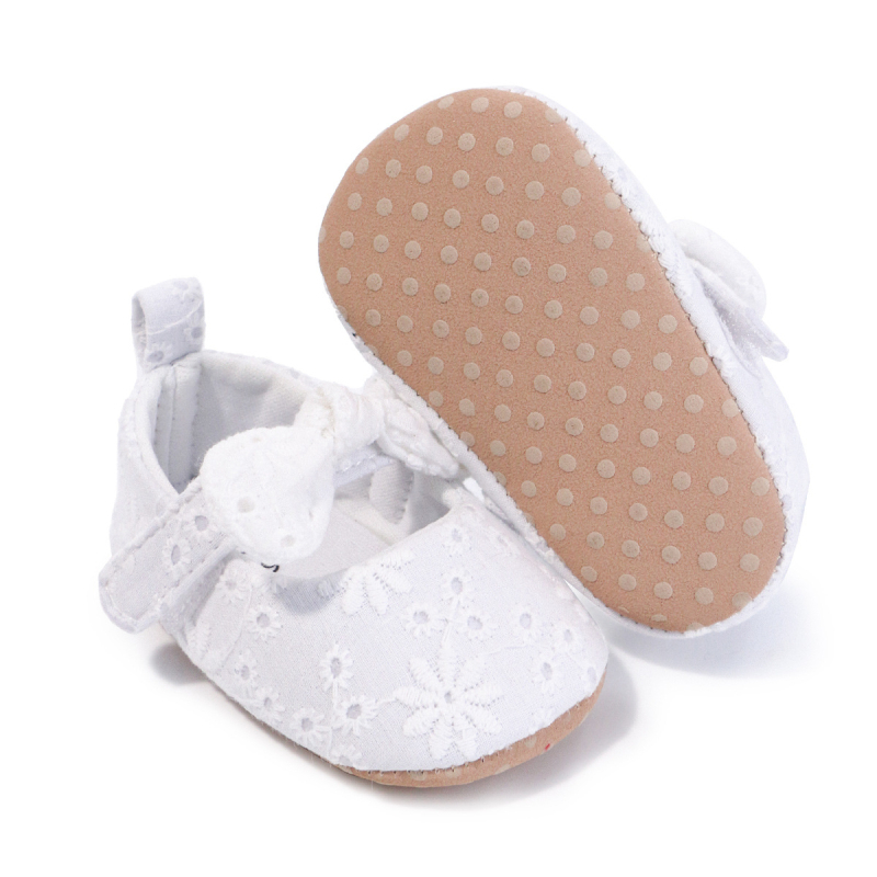 Princesės stiliaus bateliai mergaitėms, viršus medvilninis, kvėpuojantys, neslystantys, 12-36 mėnesių