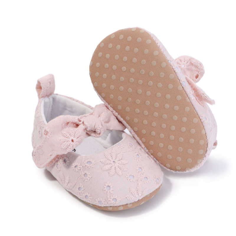 Princesės stiliaus bateliai mergaitėms, viršus medvilninis, kvėpuojantys, neslystantys, 12-36 mėnesių