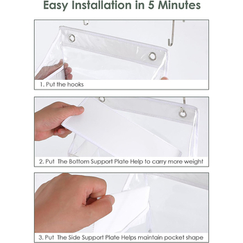 Τσάντα κρεμαστή για αποθήκευση μπάνιου — πολλαπλών στρώσεων, μη υφασμένο ύφασμα, για κρέμασμα στην πόρτα