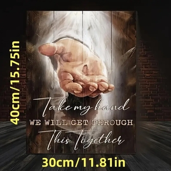 Drobė sienos meno kūrinys su peizažo ir augalų motyvais, rėmas iš kieto medžio, vienas panelis