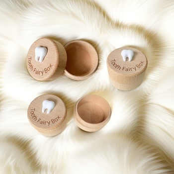 Medinė pieno dantų dėžutė vaikams 4–6 m. – saugojimas, įpakavimas Opp bag