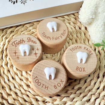 Medinė pieno dantų dėžutė vaikams 4–6 m. – saugojimas, įpakavimas Opp bag