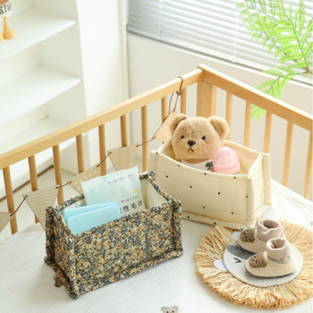 Кошница за съхранение с точкова шарка за пелени, за мляко на прах и играчки, преносима, модерен минималистичен стил, пролет 2025