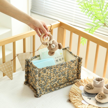 Кошница за съхранение с точкова шарка за пелени, за мляко на прах и играчки, преносима, модерен минималистичен стил, пролет 2025