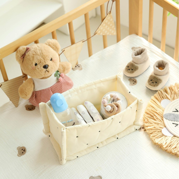 Кошница за съхранение с точкова шарка за пелени, за мляко на прах и играчки, преносима, модерен минималистичен стил, пролет 2025