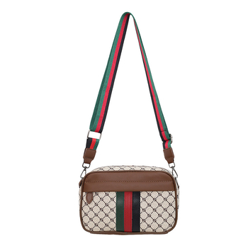 Vyriska pečių rankinė, Korėjietiško stiliaus, kasdieniam naudojimui (PU medžiaga, poliesterio pamušalas, dryžių raštas, suderinama su 14 colių nešiojamuoju, vasara 2025)