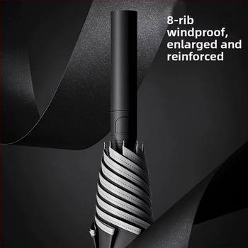 Ilgako rankenos skėtis, pusautomatinis atidarymas, lankos iš lydinio, poliesterio audinys su vinilo danga, UPF daugiau nei 50