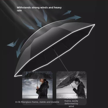 Ilgako rankenos skėtis, pusautomatinis atidarymas, lankos iš lydinio, poliesterio audinys su vinilo danga, UPF daugiau nei 50