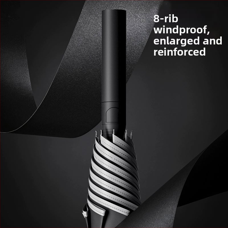 Ilgako rankenos skėtis, pusautomatinis atidarymas, lankos iš lydinio, poliesterio audinys su vinilo danga, UPF daugiau nei 50