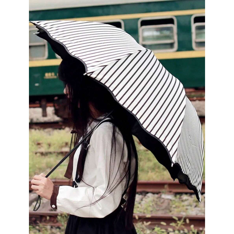 Nėriniu detalių skėtis, 6 ribų iš sustiprintų pluoštų ir polietileno, audinys hot silver cloth, UPF 40+, stilius: naujasis kinietiškas / senovinis