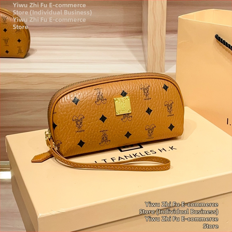 Unisex odinis clutch krepšys, kriauklės formos, užsegamas užtrauktuku kišenė ir laminuotas užtrauktukas, vidinis kišenė su patch, pavasaris 2025