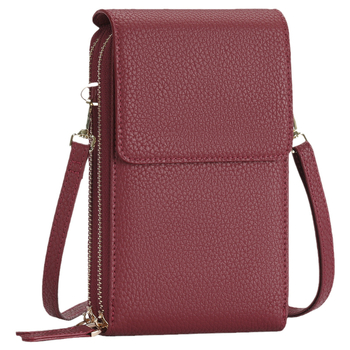 Mobiiltelefonikott ehtsast nahast - esimesest kihist veisnahk, tõmblukuga sulgumine, sisemine mündikott, vertikaalne ruudukujuline kuju