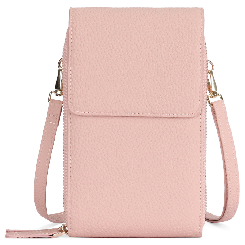 Mobiiltelefonikott ehtsast nahast - esimesest kihist veisnahk, tõmblukuga sulgumine, sisemine mündikott, vertikaalne ruudukujuline kuju