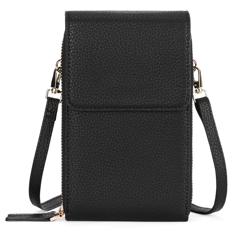 Mobiiltelefonikott ehtsast nahast - esimesest kihist veisnahk, tõmblukuga sulgumine, sisemine mündikott, vertikaalne ruudukujuline kuju