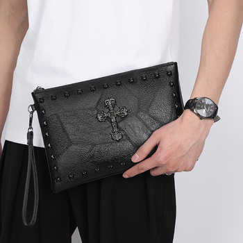 Cross-border tendences PU rokassoma vīriešiem, ūdensizturīga, piemērota 8 collu klēpjdatoram, vienkrāsaina (BL-2303)