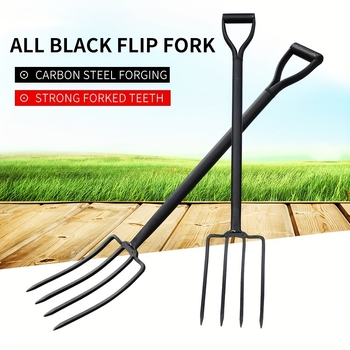 Dirvožemio apvertimo šakė – plieninė žemės ūkio priemonė, rankinis žemės kasymas, tinkama žemės ūkiui, pritaikytas apdorojimas