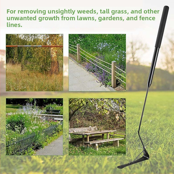 Isunpro rankinis piktžolių šalinimo įrankis su dviguba peiliu ir stovinčiu dizainu – lengvas šaknies išėmimas