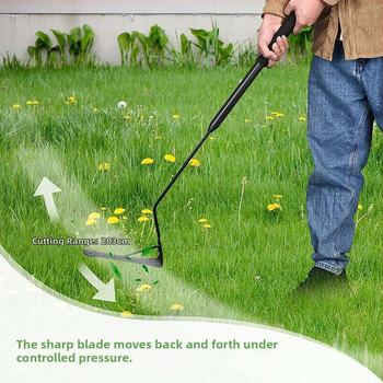 Isunpro rankinis piktžolių šalinimo įrankis su dviguba peiliu ir stovinčiu dizainu – lengvas šaknies išėmimas