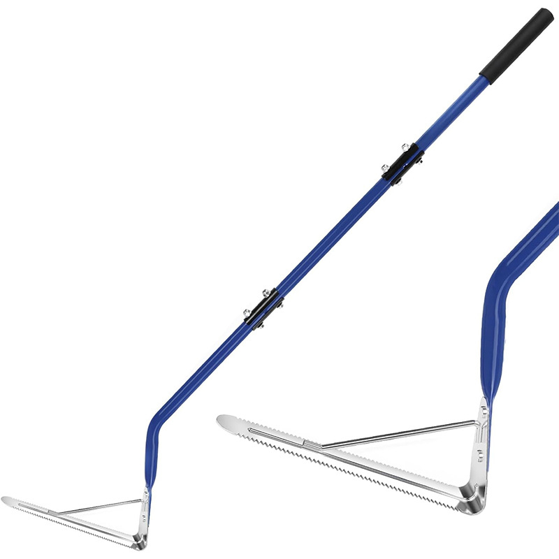 Isunpro rankinis piktžolių šalinimo įrankis su dviguba peiliu ir stovinčiu dizainu – lengvas šaknies išėmimas