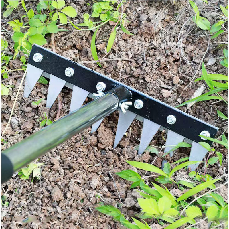 Atjungiamas grėblis piktžolėms ir dirvožemio atlaisdinimui, nerūdijantis plienas, daugiafunkcinis sodo įrankis