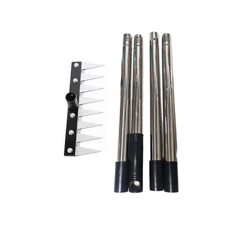 Atjungiamas grėblis piktžolėms ir dirvožemio atlaisdinimui, nerūdijantis plienas, daugiafunkcinis sodo įrankis