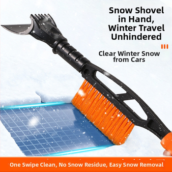 Automobilio sniego šluota su šepetėliu, 2-in-1 daugiafunkcinė, atsiejama, plastikinė Xiaodao