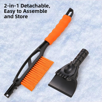 Automobilio sniego šluota su šepetėliu, 2-in-1 daugiafunkcinė, atsiejama, plastikinė Xiaodao