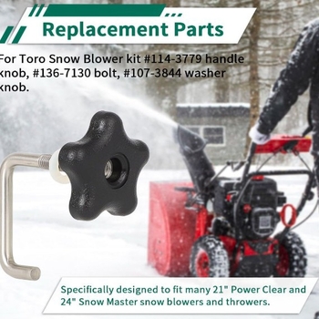 Σετ Gasket Knob Kit για το Power Clear Snow Blower Handle Lock, Μοντέλο 114-3779, PVC