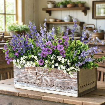 18 dalių dirbtinių žaliųjų augalų rinkinys sieninei dekoracijai – plastmasė ir šilko gėlės, įpurškimo formavimas, įvairovė: eukaliptas ir kitos, vestuvėms ir lauko naudojimui