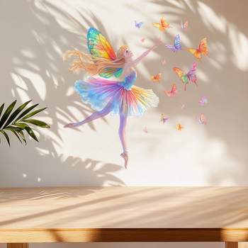 Fan fu PVC sieninis lipdukas su animaciniu motyvu, atsparus vandeniui, skirtas svetainei ir miegamajam, 1 vnt