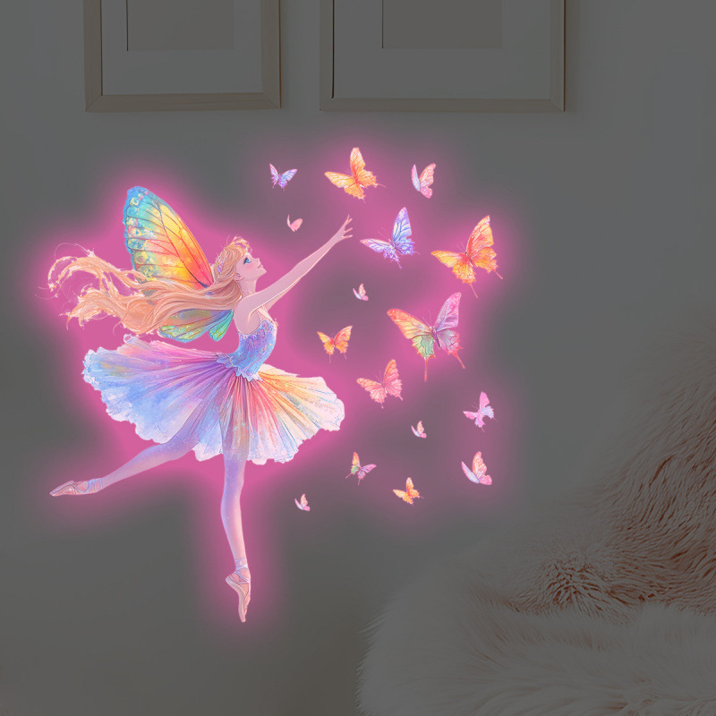 Fan fu PVC sieninis lipdukas su animaciniu motyvu, atsparus vandeniui, skirtas svetainei ir miegamajam, 1 vnt