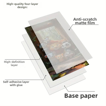 Sienos lipdukas – muralė su karikatūrų raštu, PVC medžiaga, lipnus, blizgantis ir atsparus vandeniui